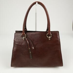 Wilson Leather Top Handle Satchel Brown Leather Purse *No Shoulder Strap